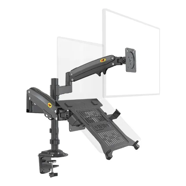 Soporte Ergonomico Monitor Hasta 27 Pulgadas Y Portatil 17 Color Gris oscuro