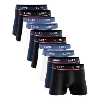 Kit 10 Cueca Boxer Lupo AlgodĂŁo Box Atacado Masculina Preta Kit 10 Cueca Boxer Lupo AlgodĂŁo Box Atacado Masculina Preta