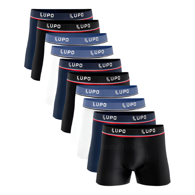 Kit 10 Cueca Boxer Lupo AlgodĂŁo Box Atacado Masculina Preta Kit 10 Cueca Boxer Lupo AlgodĂŁo Box Atacado Masculina Preta
