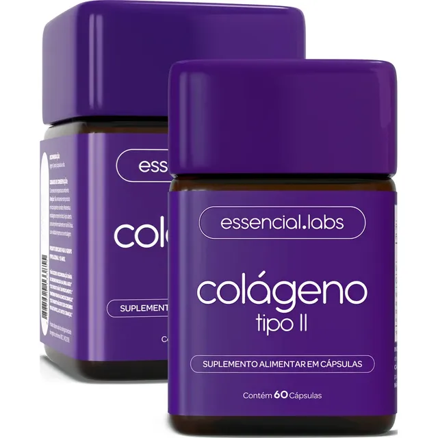 Kit 2 Colágeno Tipo 2 45mg 60 Caps Essencial Labs