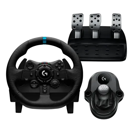 Pack Volante + Palanca Logitech G923 Playstation 4 / Ps5 /pc Negro