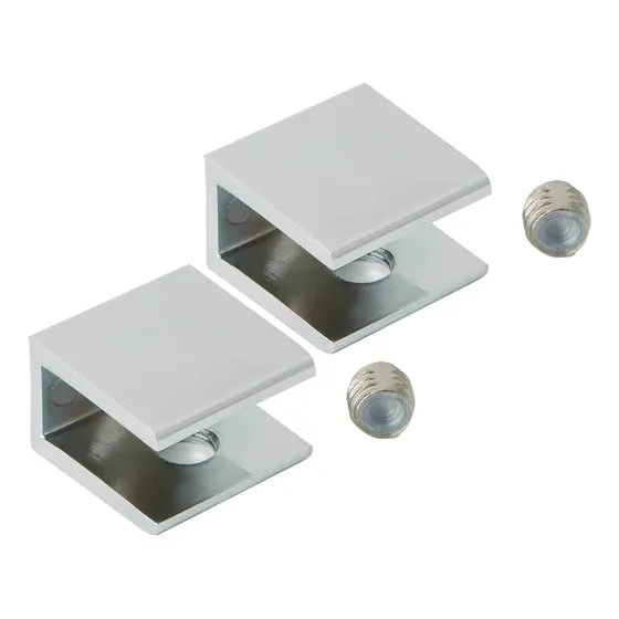 Soportes X2 Para Estante Cromo Metalico Vidrio 6 A 10 Inomax