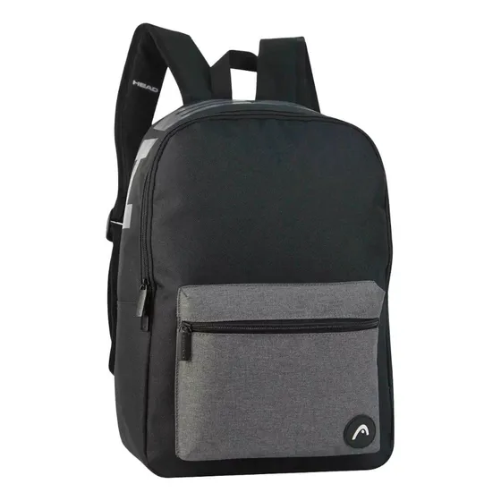 Mochila Deportiva Head Urbana Unisex Reforzada Color Negro Diseño De La Tela Lisa