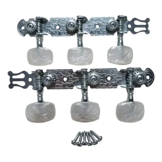 Tarraxas Violão Pino Grosso Standard Silver Prata Deval 202s