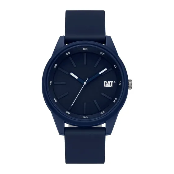 Reloj pulsera CAT Insignia con correa de silicona color azul