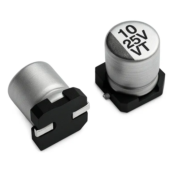 Kit 50pçs Capacitor Alumínio Eletrolítico Smd 10uf 25v