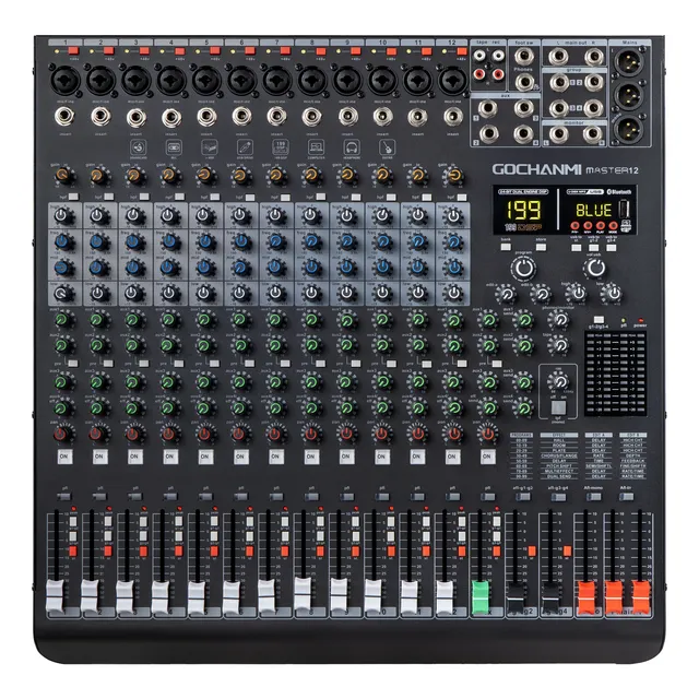 Mezcladora Audio Gc Master12 Dj Mixer 12 Canales Eq 199 Dsp