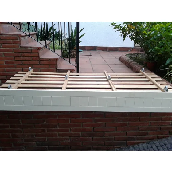 Cama Con Parrilla Madera 90cmx190/colchon La Cardeuse D Oro 