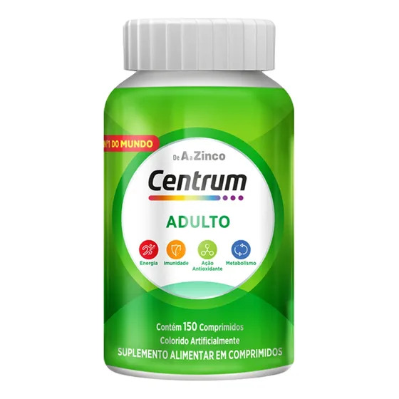 Multivitamínico Diário Centrum Adulto Vitaminas de A à Z 150 Comprimidos