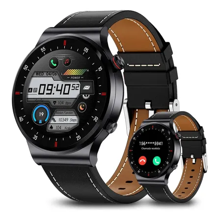 Relógios Inteligentes Masculina Smartwatch Esportivo Redondo
