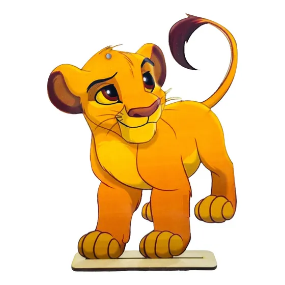 20 Figura Corte Laser Con Impresión Simba Rey Leon Hakuna
