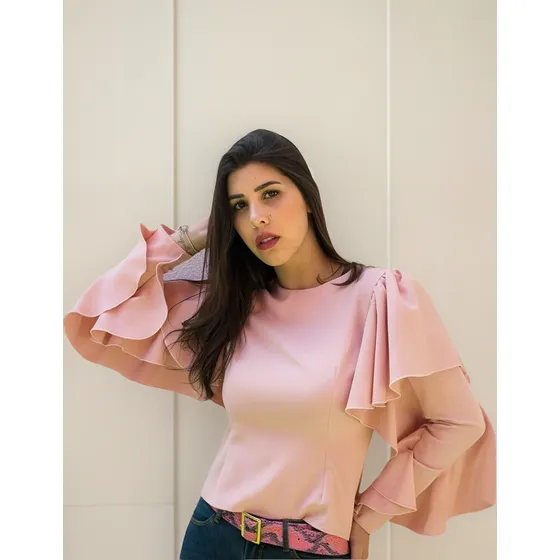 Blusa Con Volados
