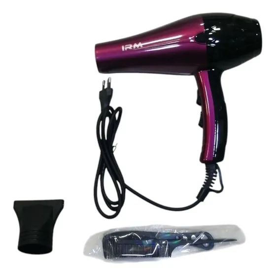 Secador De Cabello Profesional 3000w Irm 3 Accesorios Fucsia