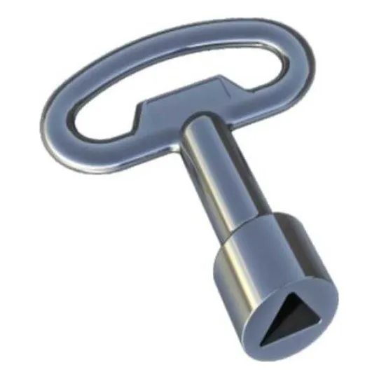 Llave De Tablero O Gabinete Eléctrico (chapa Triángulo) Cromado