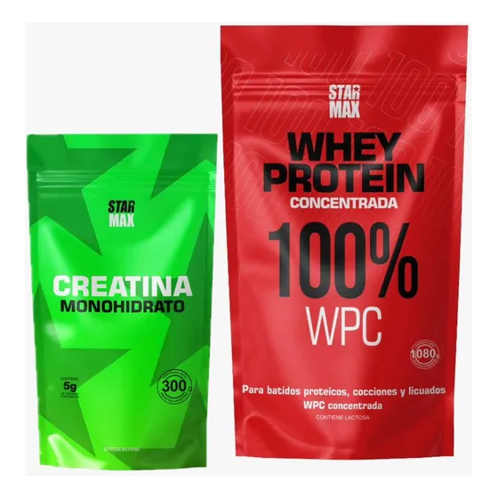 1 Proteina Star Max 1 Kg + Creatina Star Max 300gr 