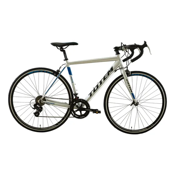 Bicicleta de ruta Totem T21B414 MNX R700 tamaño del cuadro S color gris plateado