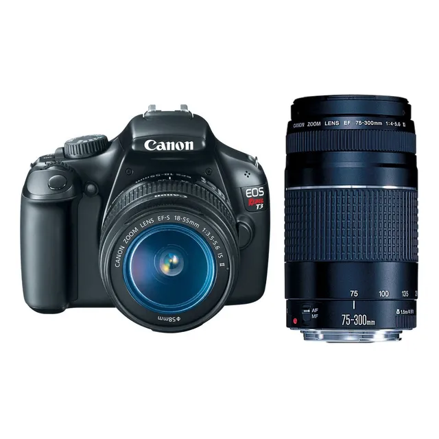 Canon Eos Rebel T3 12.2 Mp Cmos Slr Digital Con Lente Is Ii. Color Negro