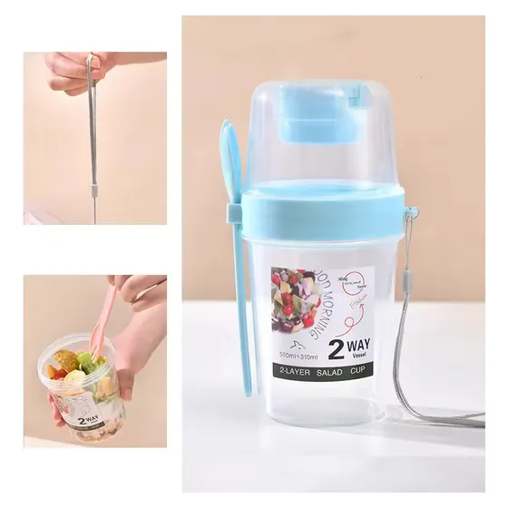 Vaso Recipiente Para Cereal Yogurt Cierre Hermético