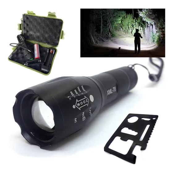 Linterna Táctica Led Recargable Kit Supervivencia Mejor A X9