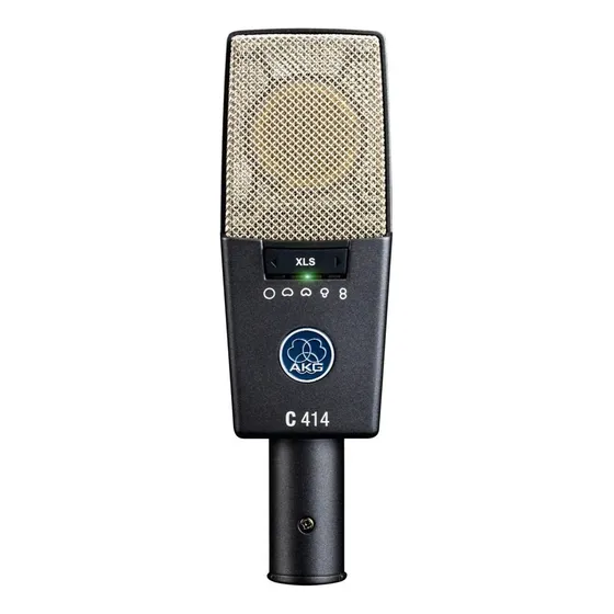 Micrófono AKG C414 Condensador Cardioide color dark gray/silver con parlantes