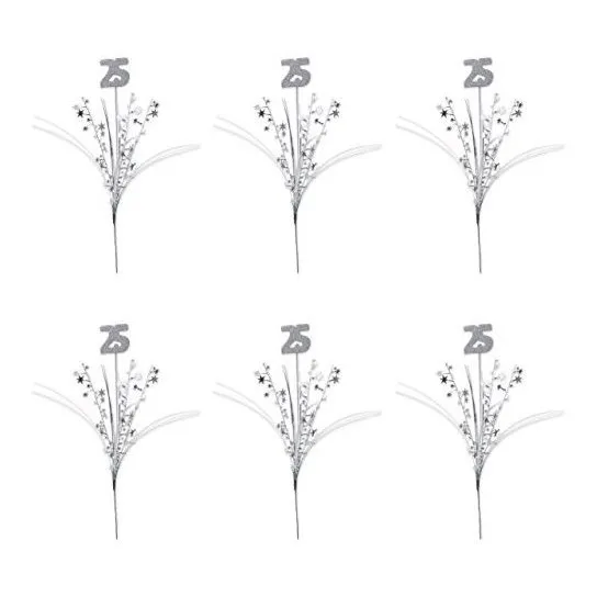 Beistle 5217725 6 Piezas Brillantes 25 Estrellas Metalicas S