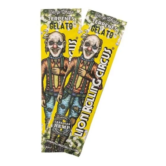 Lion Rolling Circus Papel Hemp Wraps Terpenos Gelato X2