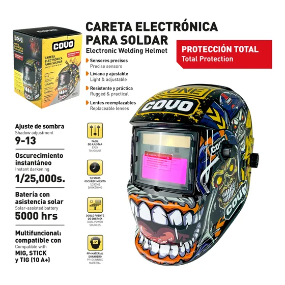 Careta P/soldar Automatica Covo