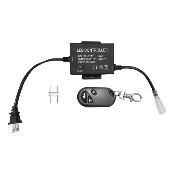 Atenuador Inalámbrico Wac-016 Manguera 500w Control 2 Piezas Color Negro