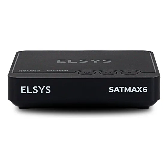 Receptor De Tv Via Satélite Elsys Sathd Satmax 6 Cor Preto