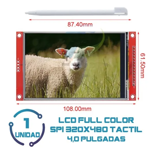 Display Pantalla Lcd 320x480 4,0 Tactil Spi St7796 Arduino