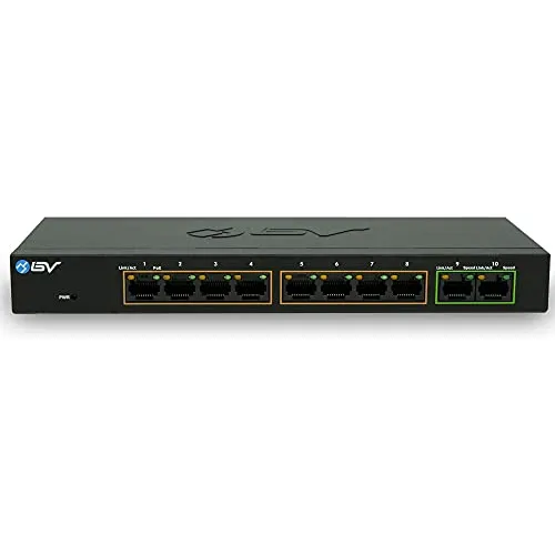 Switch Poe+ 10 Puertos Gigabit Bv-tech (8 Poe+ Gigabit + 2