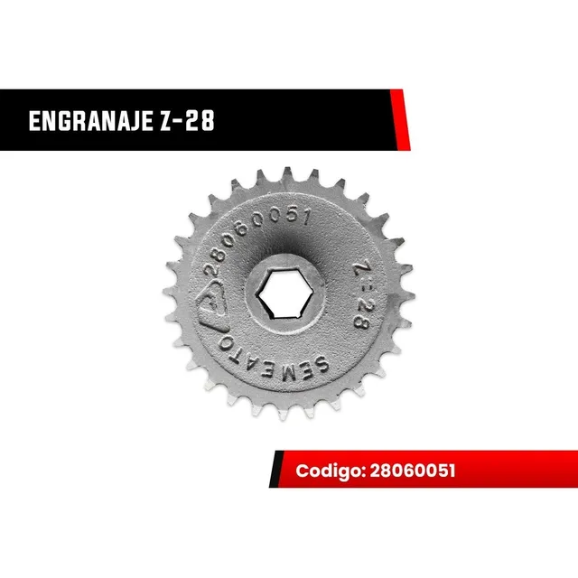 Engranaje Z-28  Para Sembradoras Semeato