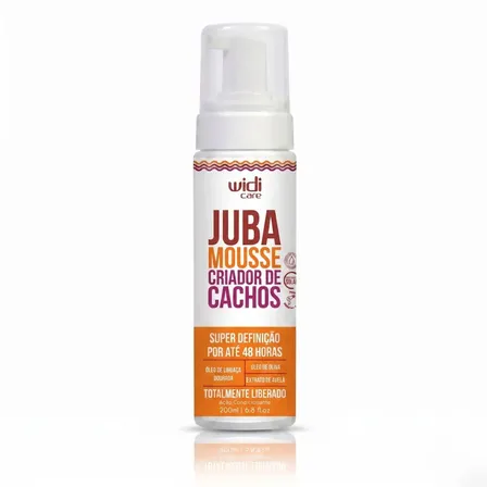 Mousse Finalizador Widi Care Juba para Cachos Definidos e Brilho Intenso Criadora De Cachos Virtual Cosmeticos