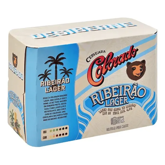 Pack Cerveja Colorado Lager 350ml Lata Sleek Pack com 8 unidades