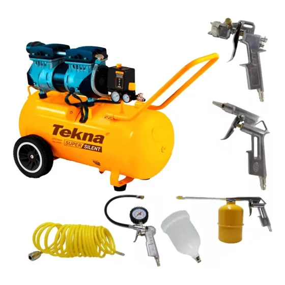 Compressor Ar 6,4 Pés 50 Litros Csp7050/50l Tekna Cor Amarelo 127v