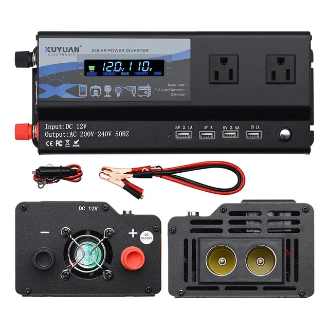 Inversor Nt Car Inverter, 4 Puertos De Salida Usb, Convertid