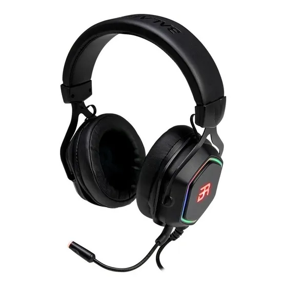Acteck Audífonos Gamer Over Ear Balam Rush Hesix Br-929776 Color Negro Luz RGB