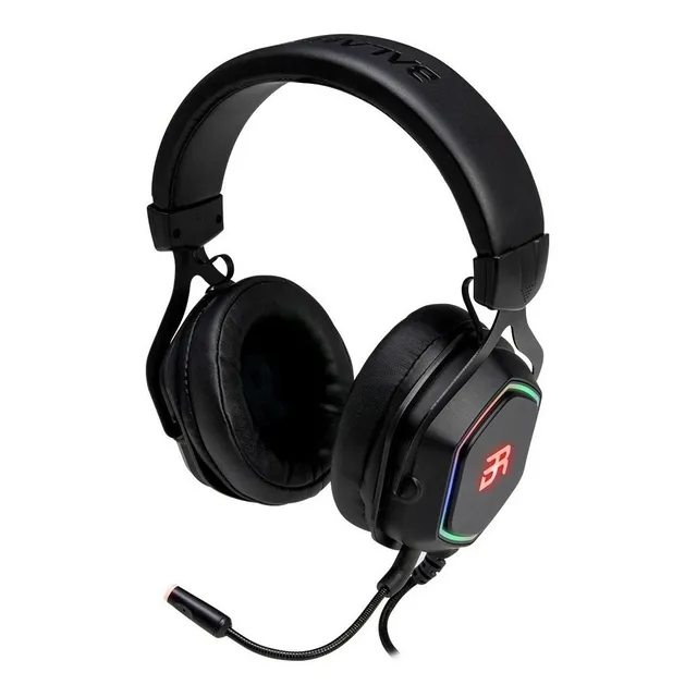 Acteck Audífonos Gamer Over Ear Balam Rush Hesix Br-929776 Color Negro Luz RGB