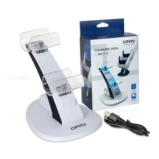 Suporte Base Dock Carregador 2 Controles Com Led Ps5 Suporte Base Dock Carregador 2 Controles Com Led Ps5