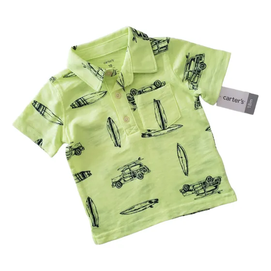 Remera Con Cuello Bebe Fluor Chomba Carters