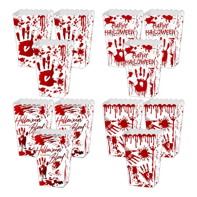 Caja Golosinas Para Halloween Caja Palomitas Maíz D