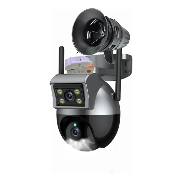 Kit Seguridad Tuya Smart Cámara Dual T7 8mp Con Sirena 90w