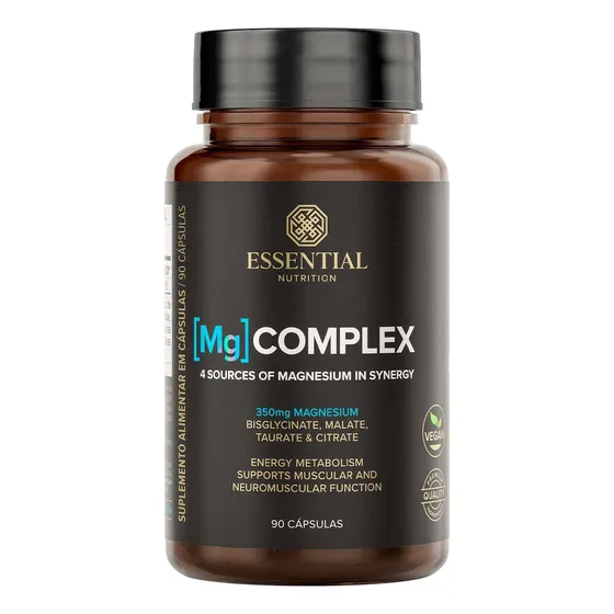 Mg Complex Blend De Magnésio 90 Cápsulas Essential Nutrition Sabor Sem sabor