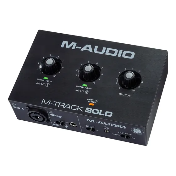 Interface Som Áudio Mtracksolo M-audio Profissional 2 Canais Cor Preto
