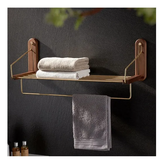 -estante Toallero Baño Almacenamiento Laton Montado Pared