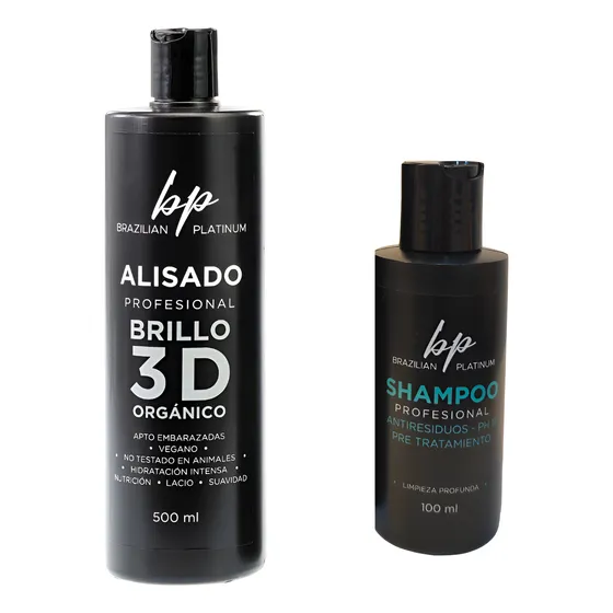 Alisado Orgánico Vegano 500ML | Sin Formol | + Shampoo Antiresiduos DE REGALO