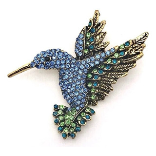 Broche Pin Dije Para Dama Colibri En Azules Broche Pin Dije Para Dama Colibri En Azules
