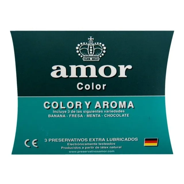 Preservativos Amor Color Y Aroma X 3 Unidades