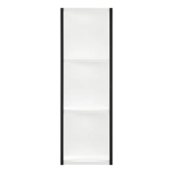 Estante De Pared Vertical Tres Niveles Cubo Blanco Negro