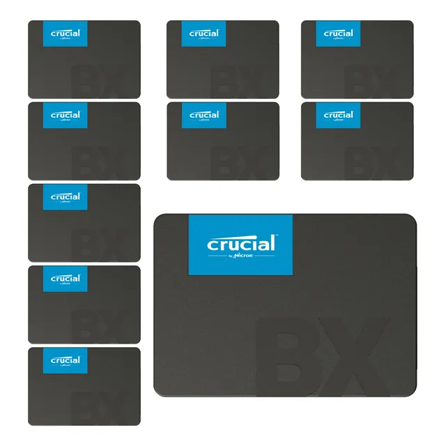 Paquete 10 Discos Ssd 500gb Disco Solido Crucial Bx500 Sata Negro